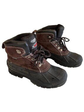 Thermolite Men's 9 Climate X Brown Leather Waterproof Winter Boots Insulated